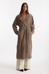 Soprabito in suede tortora women Mono - 6