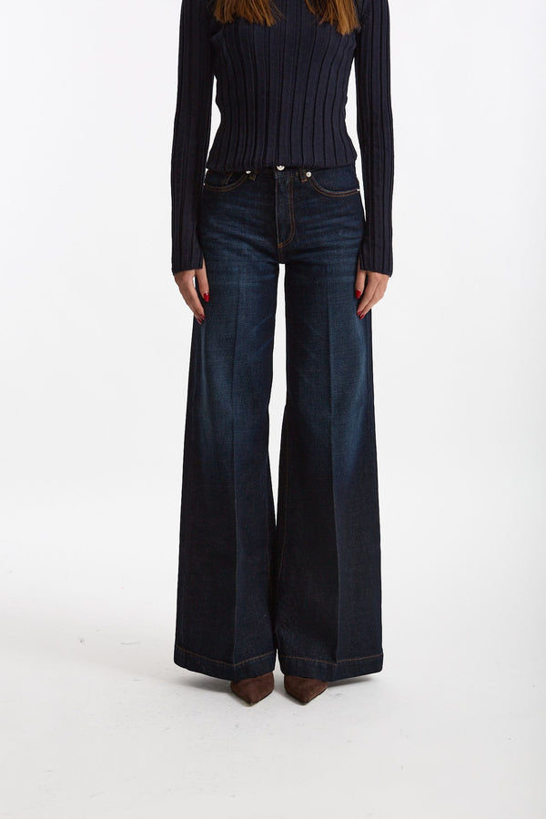 Jeans palazzo NADIA lavaggio scuro women Nine in the morning