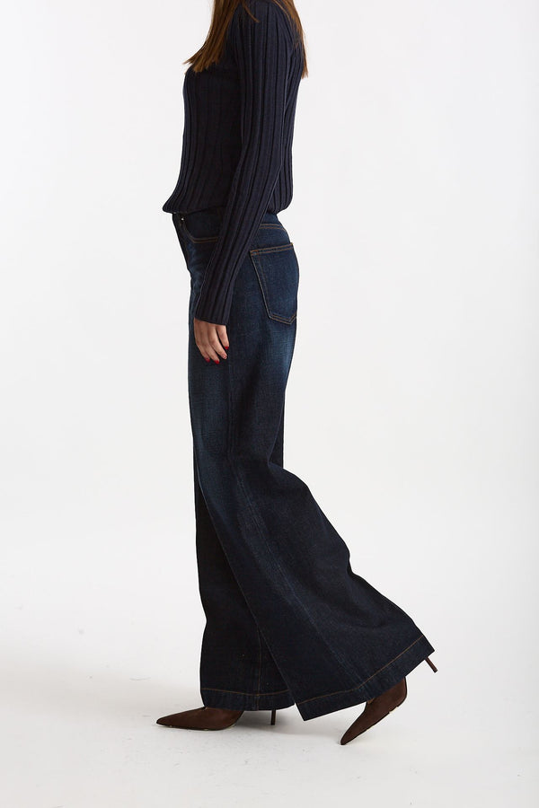 Jeans palazzo NADIA lavaggio scuro women Nine in the morning