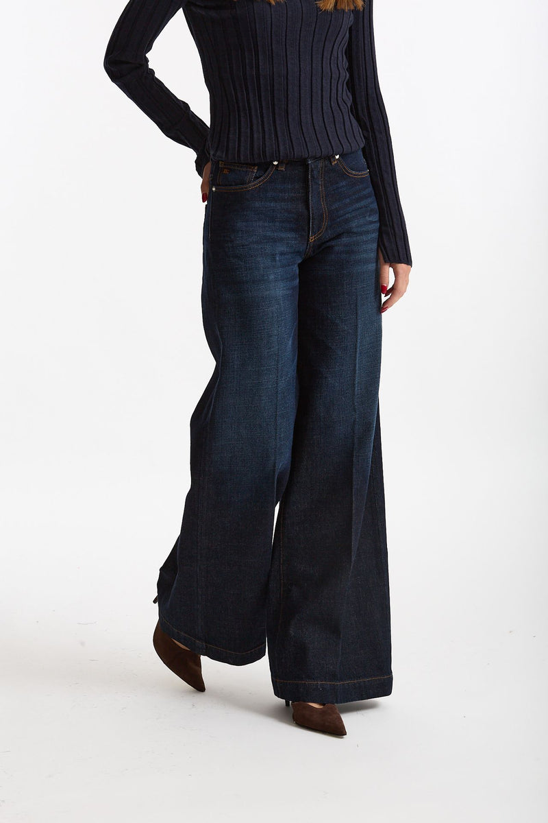 Jeans palazzo NADIA lavaggio scuro women Nine in the morning - 4