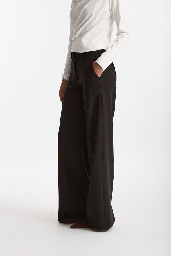 Pantalone palazzo NADIA testa moro scuro women Nine in the morning