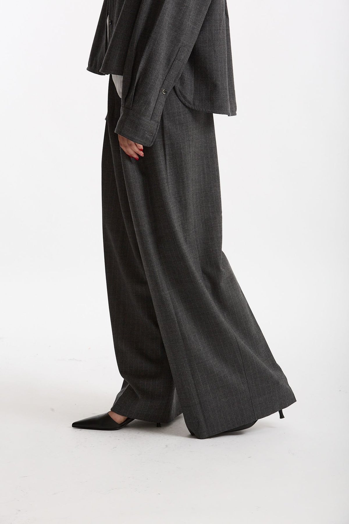 Pantalone ampio PETRA gessato women Nine in the morning - 1