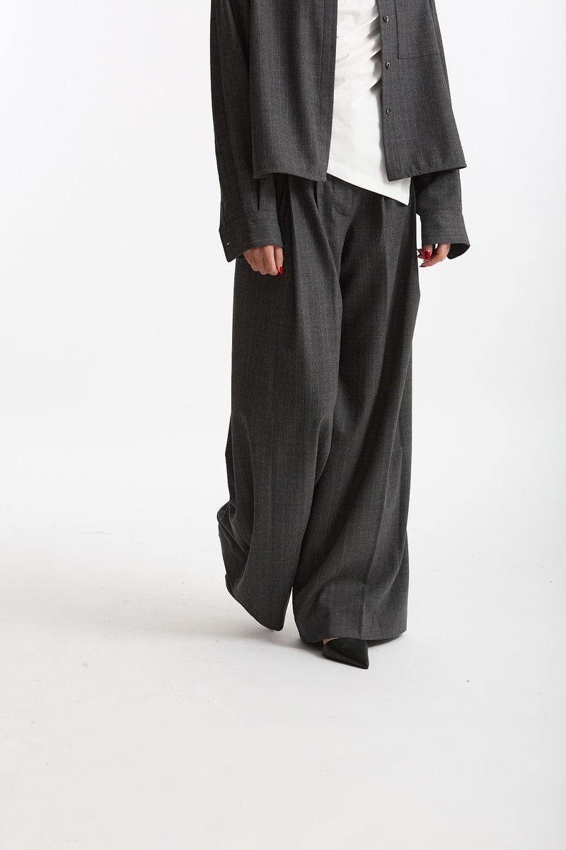 Pantalone ampio PETRA gessato women Nine in the morning - 4