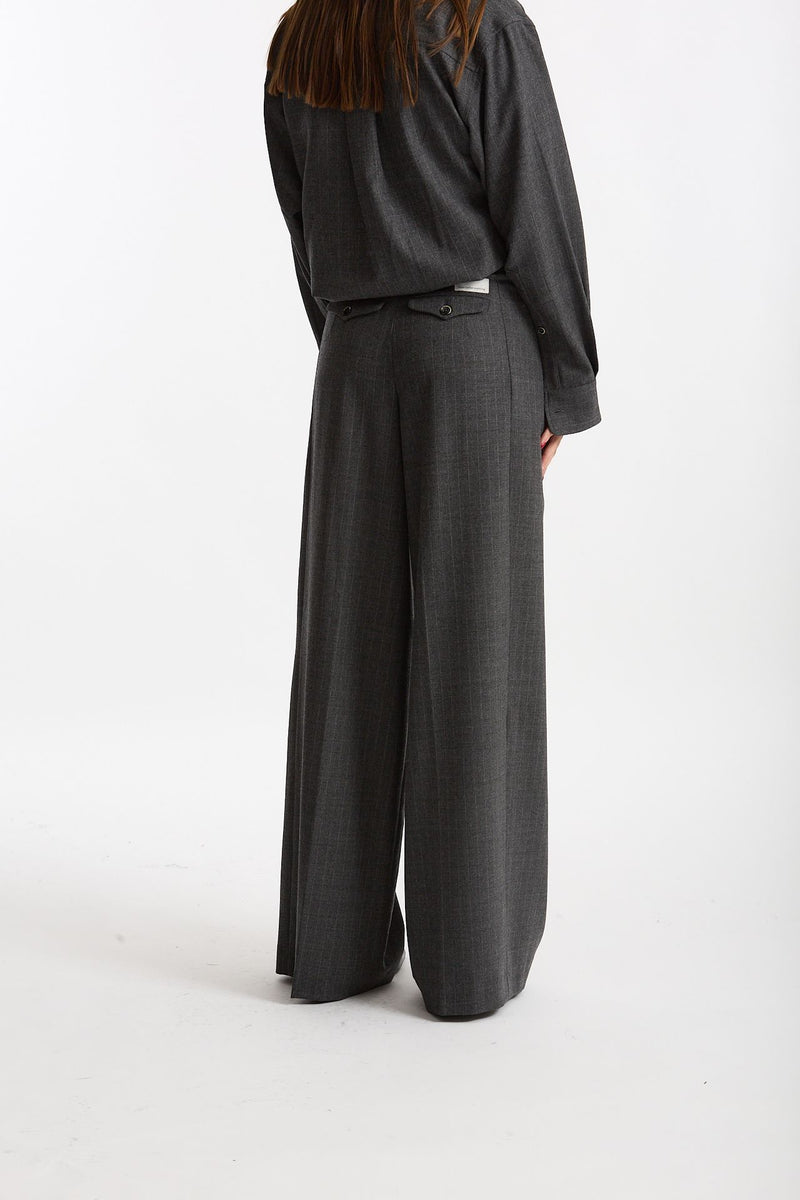 Pantalone ampio PETRA gessato women Nine in the morning - 6