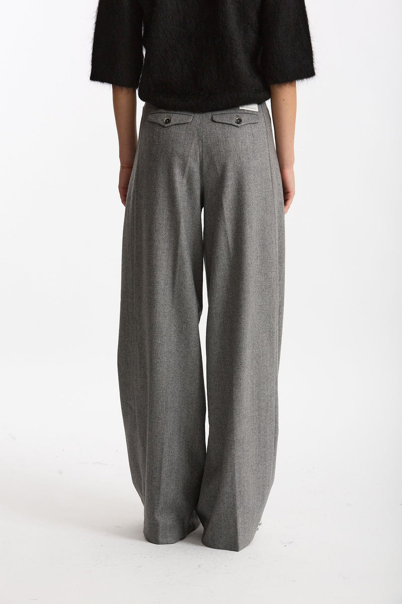 Pantalone palazzo PETRA spigato grigio women Nine in the morning - 4