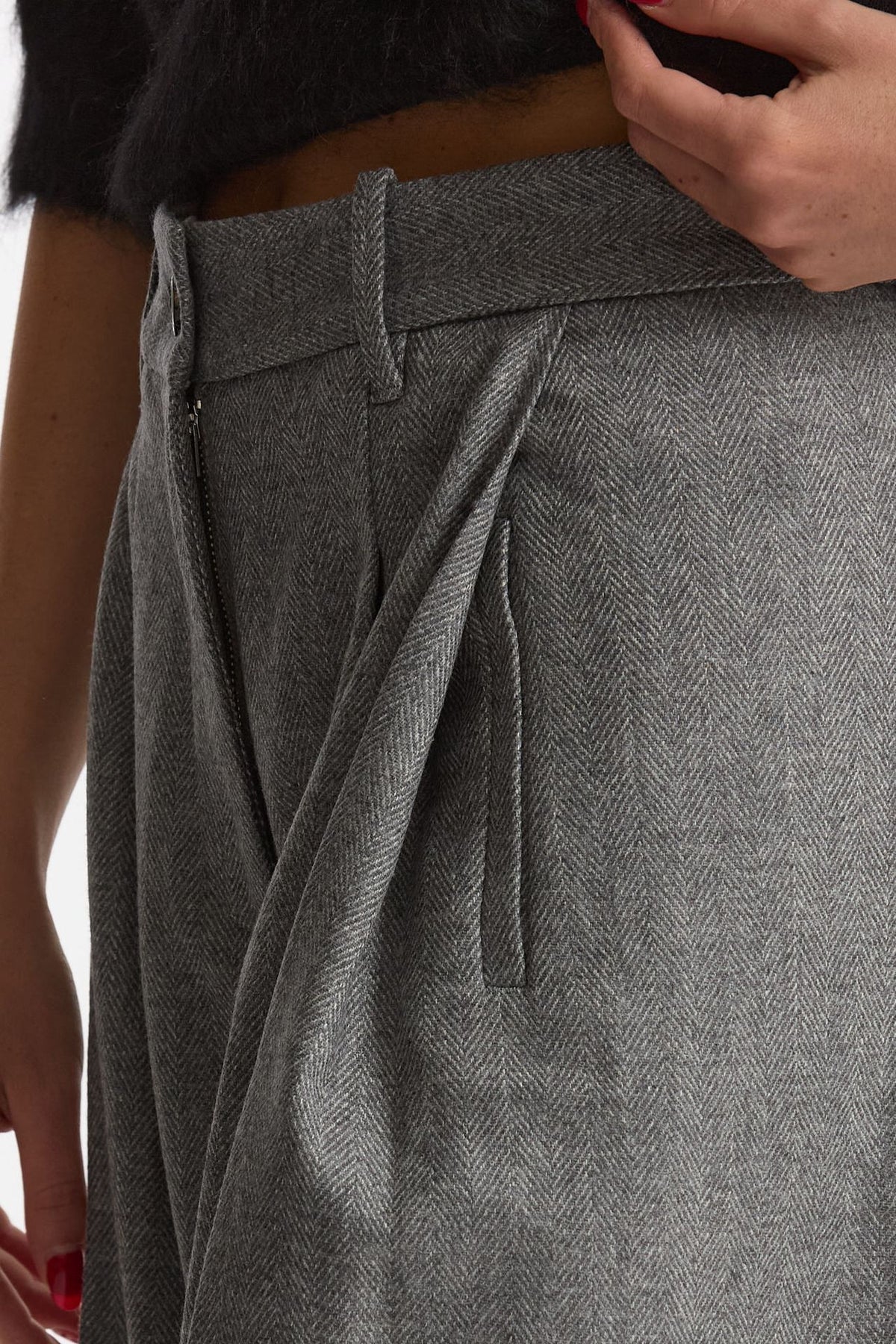 Pantalone palazzo PETRA spigato grigio women Nine in the morning - 6