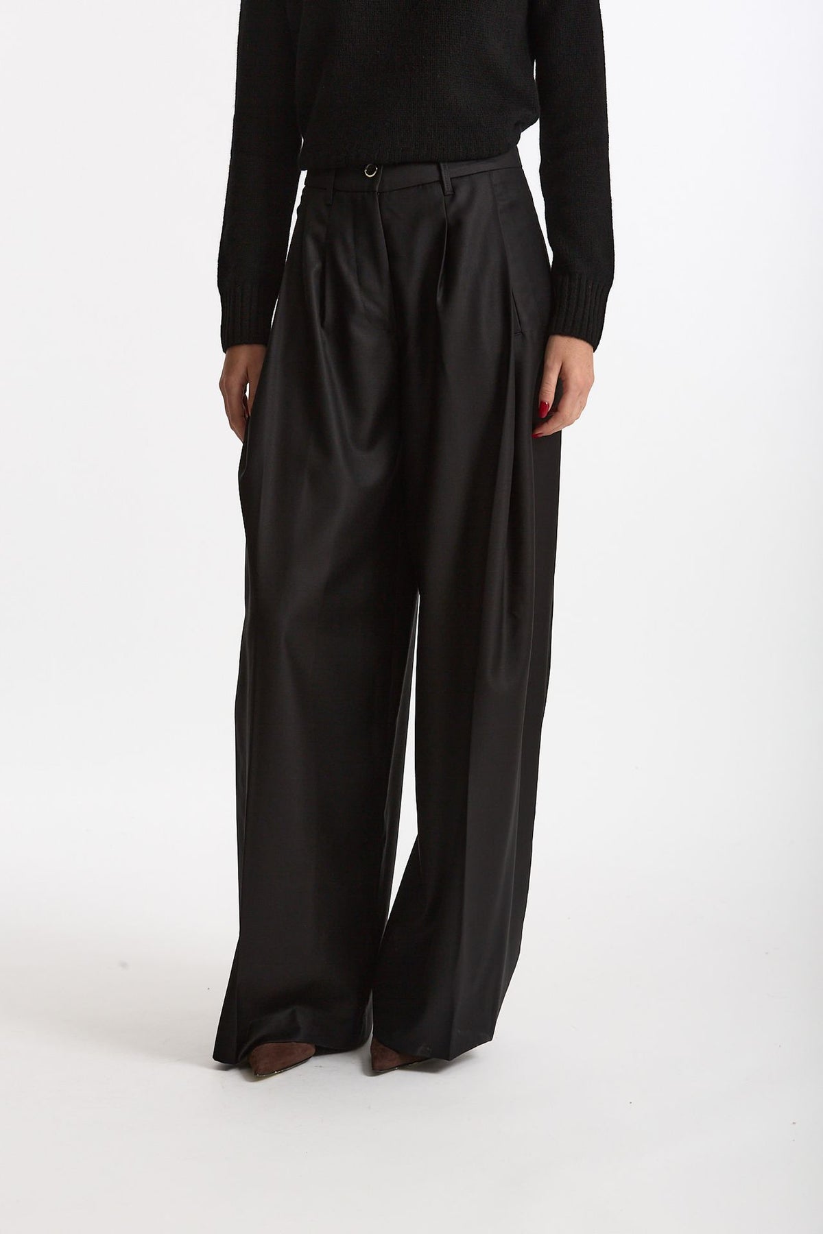 Pantalone palazzo PETRA nero women Nine in the morning - 1