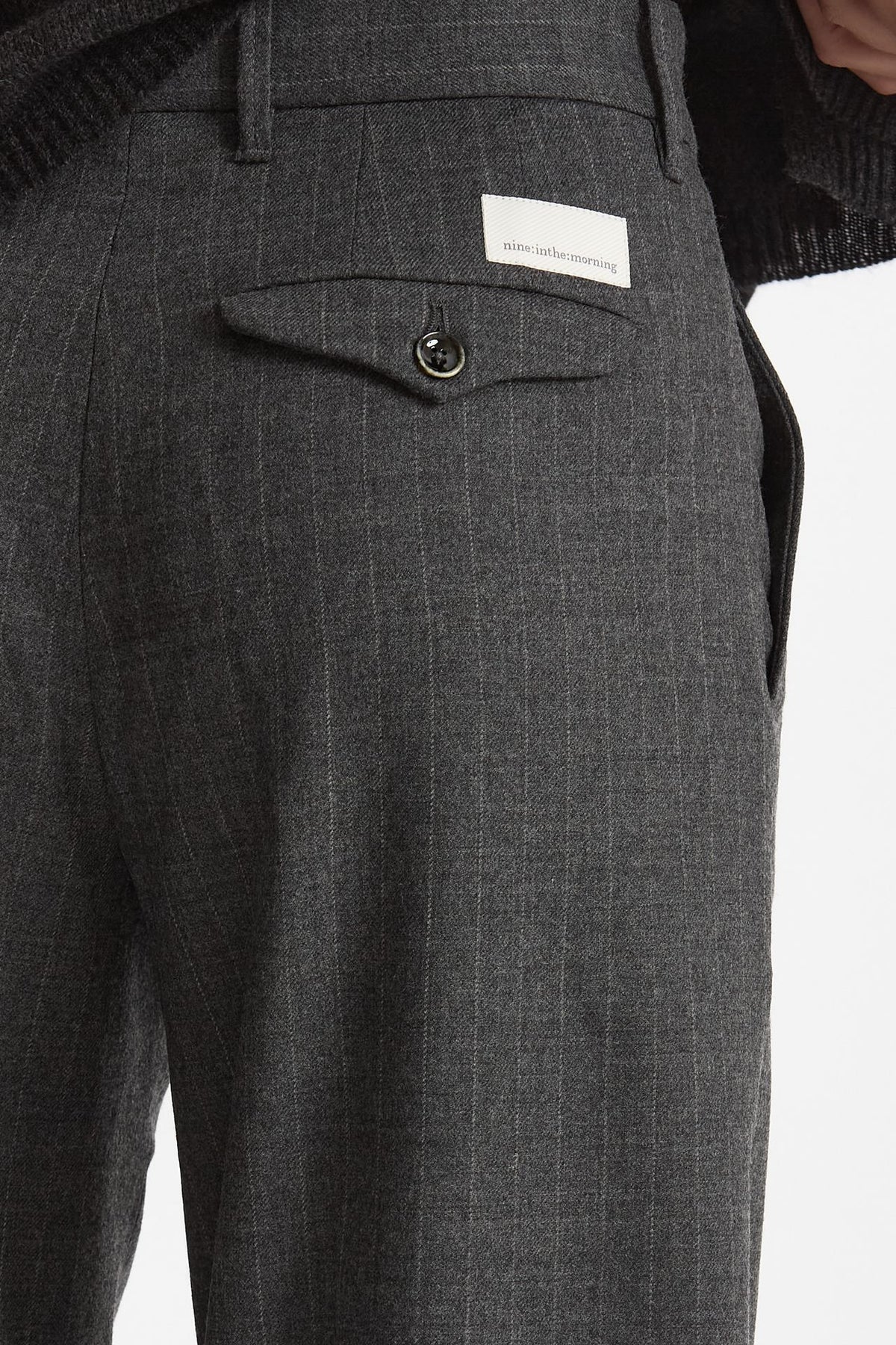 Pantalone palazzo FIAMMA gessato bianco e grigio women Nine in the morning - 6