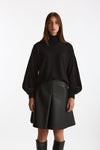 Maglia dolcevita maniche a sbuffo nero women Nude - 2