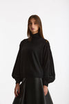 Maglia dolcevita maniche a sbuffo nero women Nude - 5