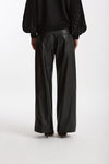Pantalone wide leg ecopelle nero women Nude - 3