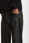Pantalone wide leg ecopelle nero women Nude - 6