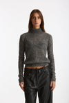 Maglia dolcevita micro paillettes grigio women Nude - 4
