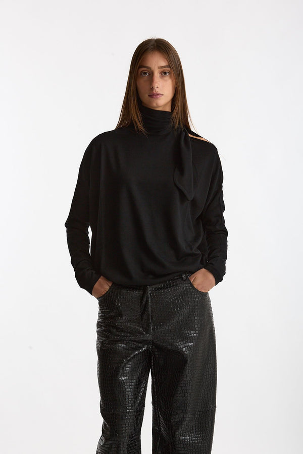 Maglia cut-out nero women Nude