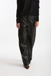 Pantalone ecopelle stampa cocco nero women Nude - 1