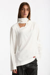 Blusa over scollo asimmetrico bianco women Nude - 4