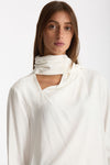 Blusa over scollo asimmetrico bianco women Nude - 5