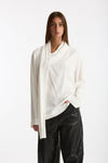 Blusa over scollo asimmetrico bianco women Nude - 1