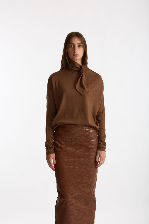 Maglia cut-out tabacco women Nude