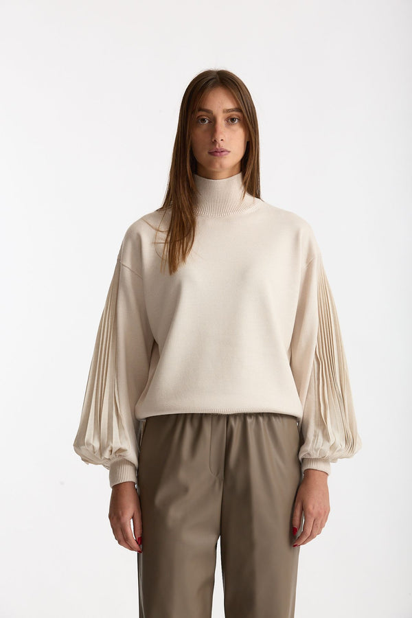 Maglia maniche a sbuffo beige women Nude
