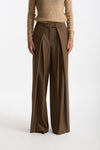 Pantalone palazzo taupe women Nude - 2