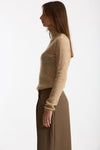 Maglia dolcevita micro paillettes beige women Nude - 4