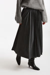 Gonna midi plissé grigio blu women Nude - 4