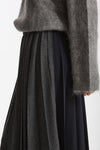 Gonna midi plissé grigio blu women Nude - 5