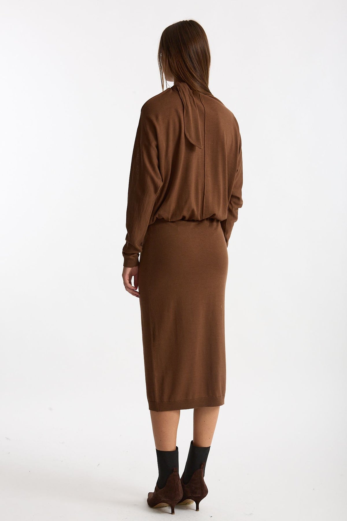Abito midi tabacco women Nude - 6