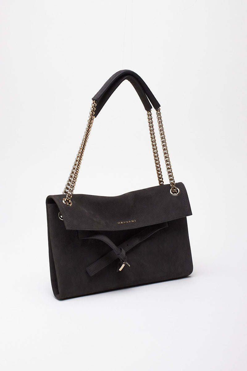 Borsa VENUS NABUCCO SMALL in pelle nabuk carbone women Orciani - 2