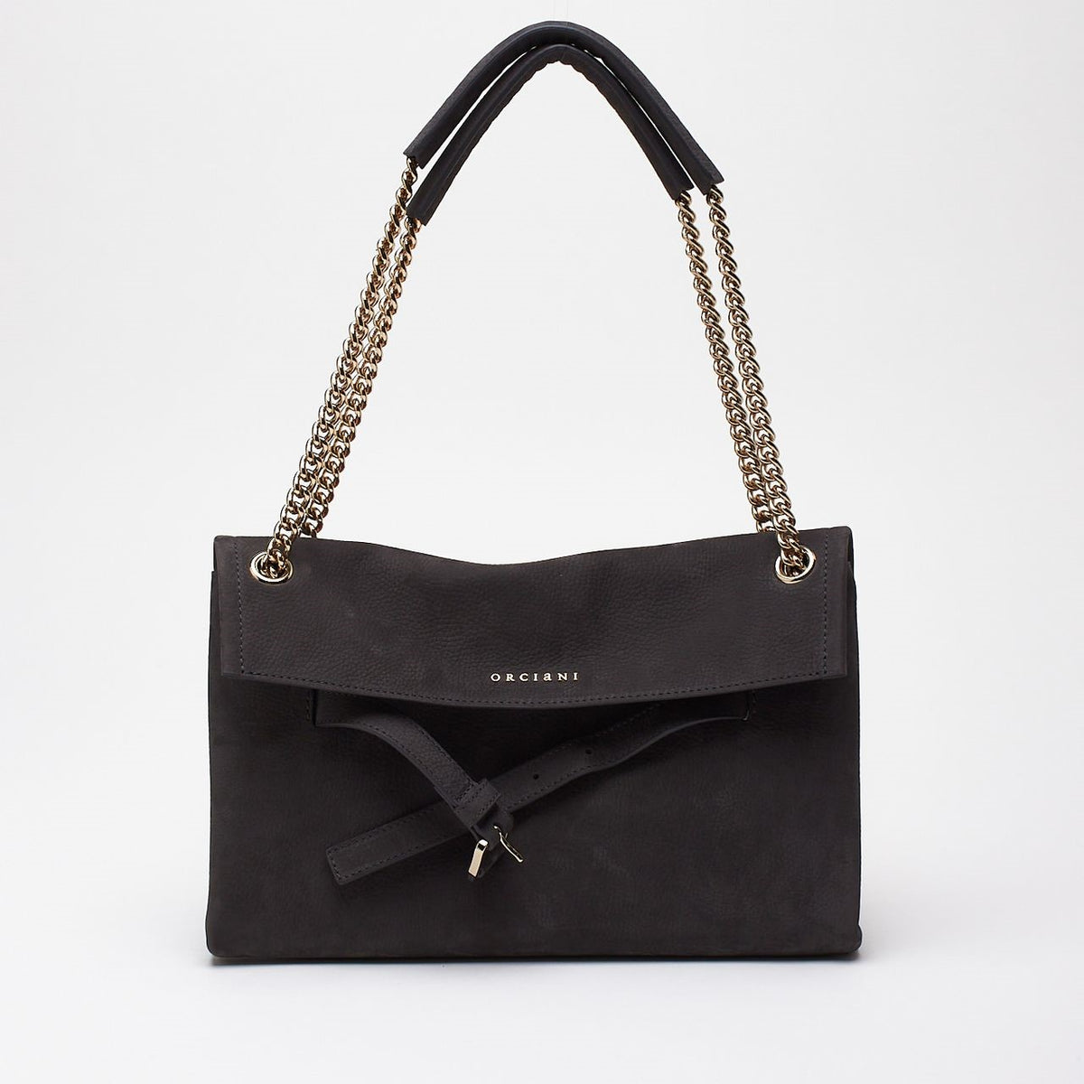 Borsa VENUS NABUCCO SMALL in pelle nabuk carbone women Orciani - 6