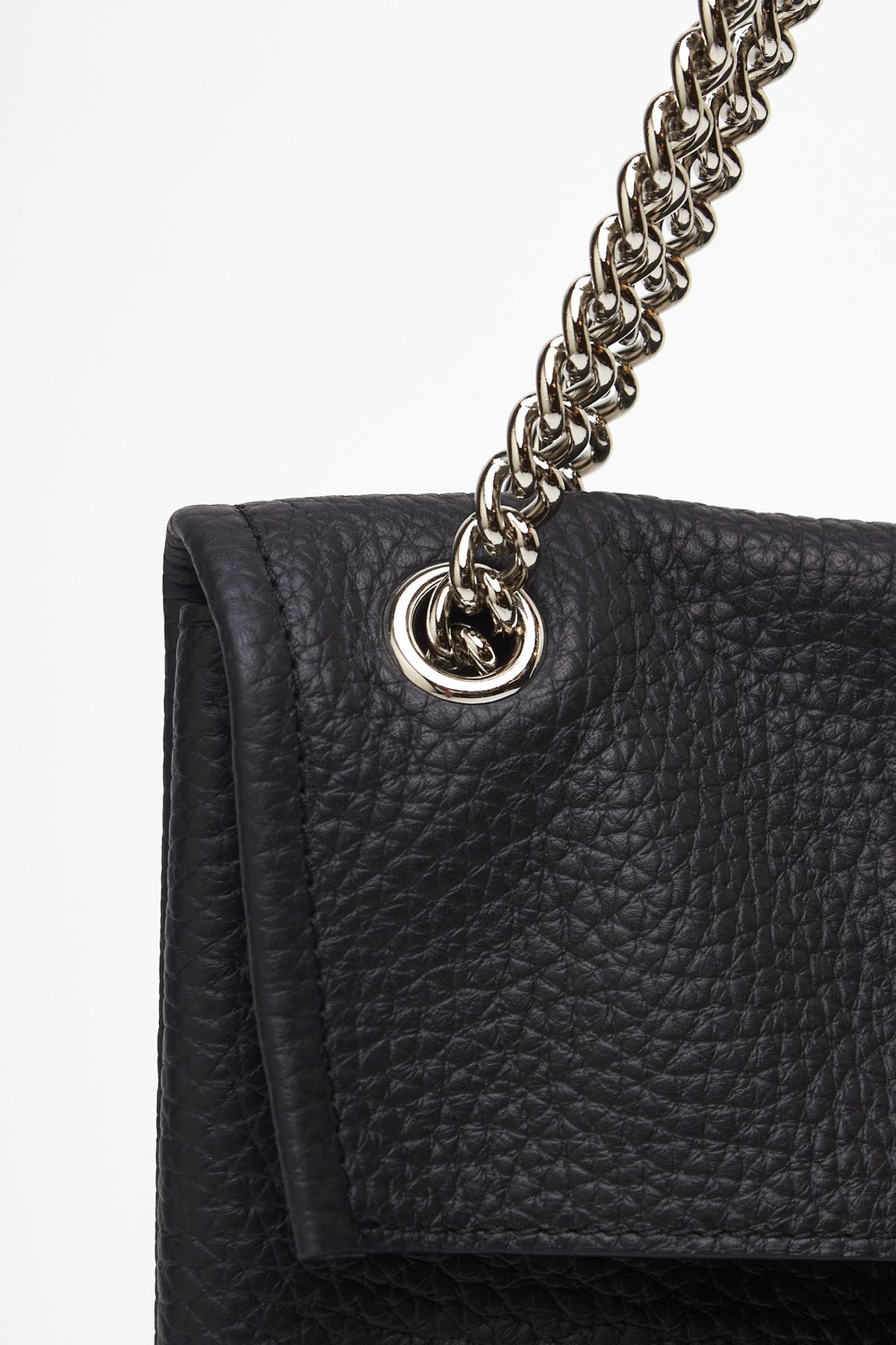 Borsa VENUS SOFT MIDI in pelle martellata carbone women Orciani - 5