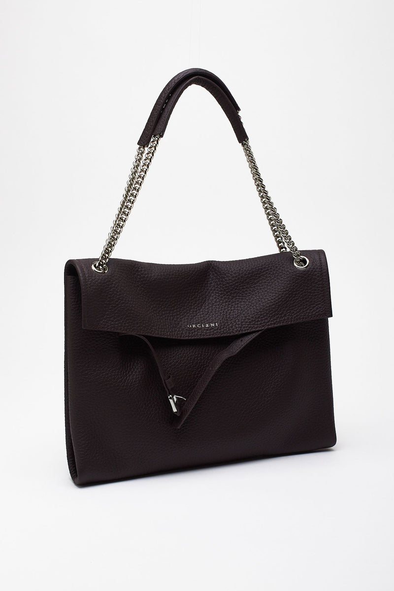 Borsa VENUS SOFT MIDI in pelle martellata burgundy women Orciani - 3