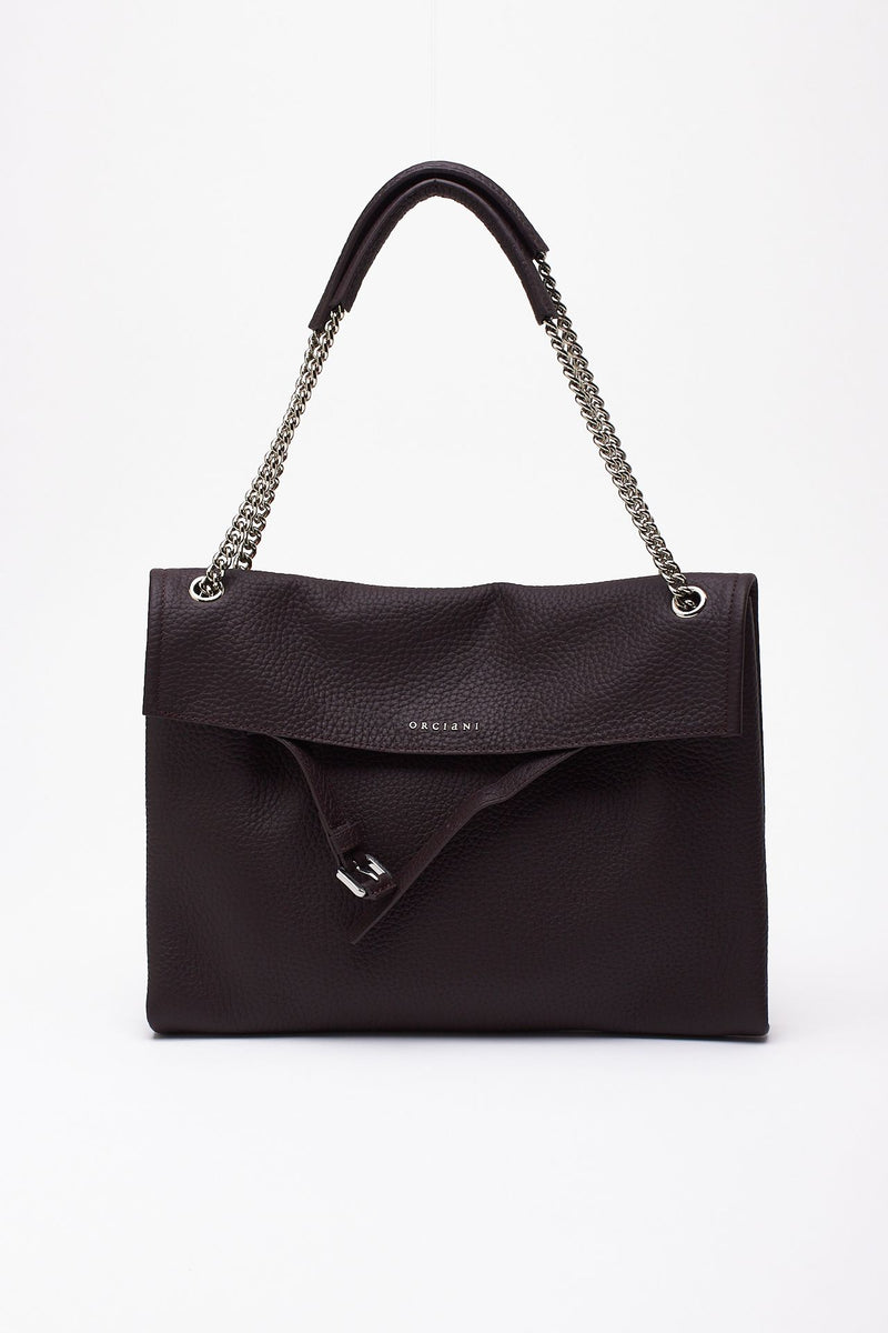 Borsa VENUS SOFT MIDI in pelle martellata burgundy women Orciani - 1