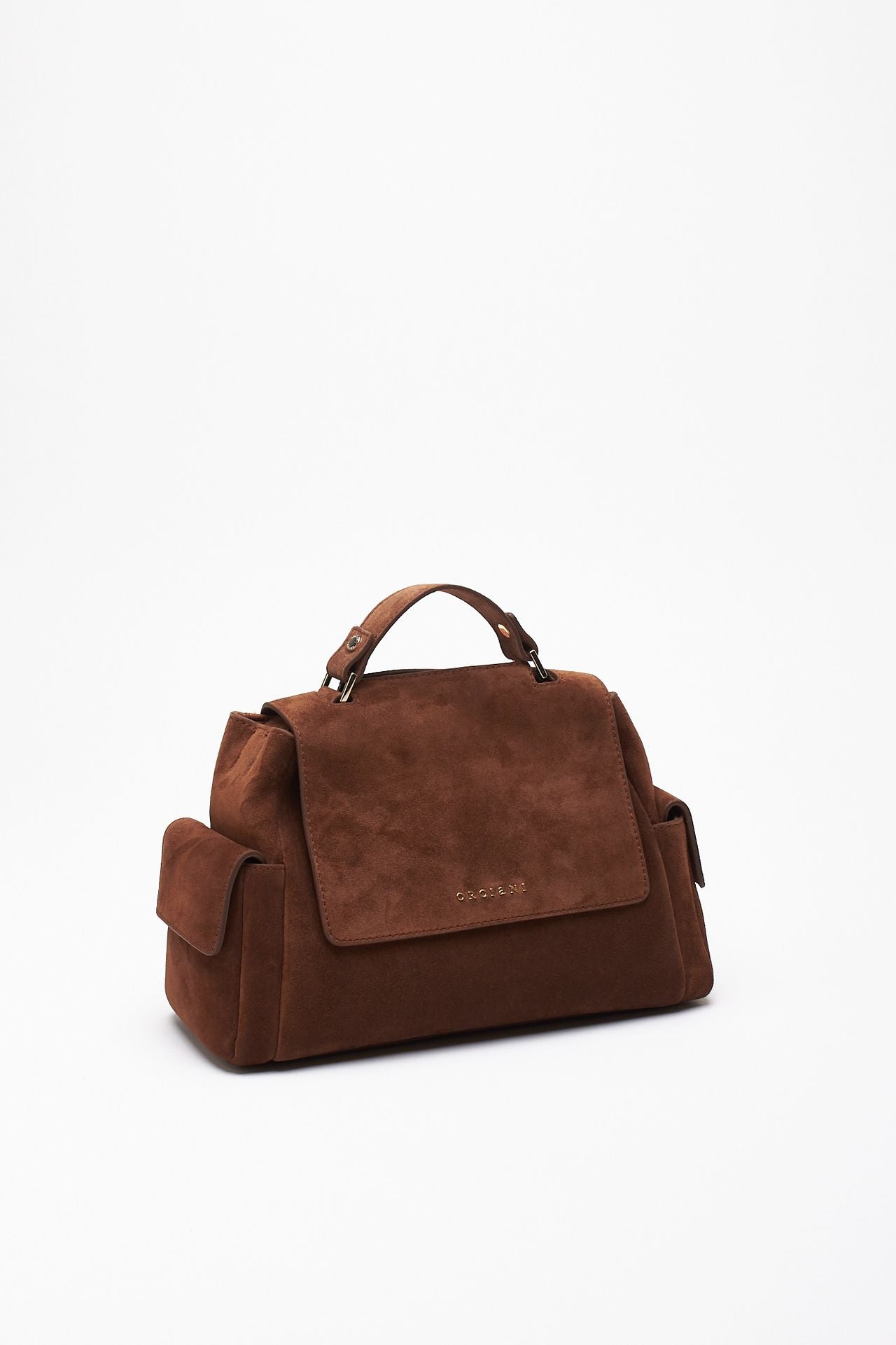 Borsa SVEVA PEACH TORO SMALL in suede tabacco women Orciani - 3