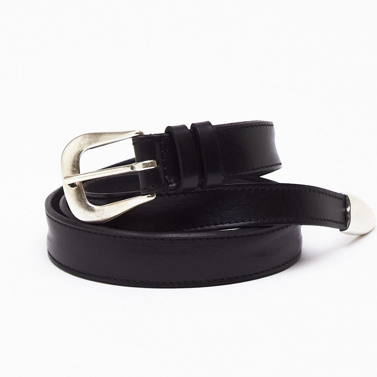 Cintura punta lunga Bull Soft in cuoio nero women Pier abbigliamento - 3