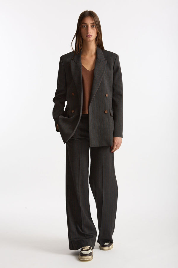 Giacca doppiopetto Gessato grigio antracite women ( p - s )