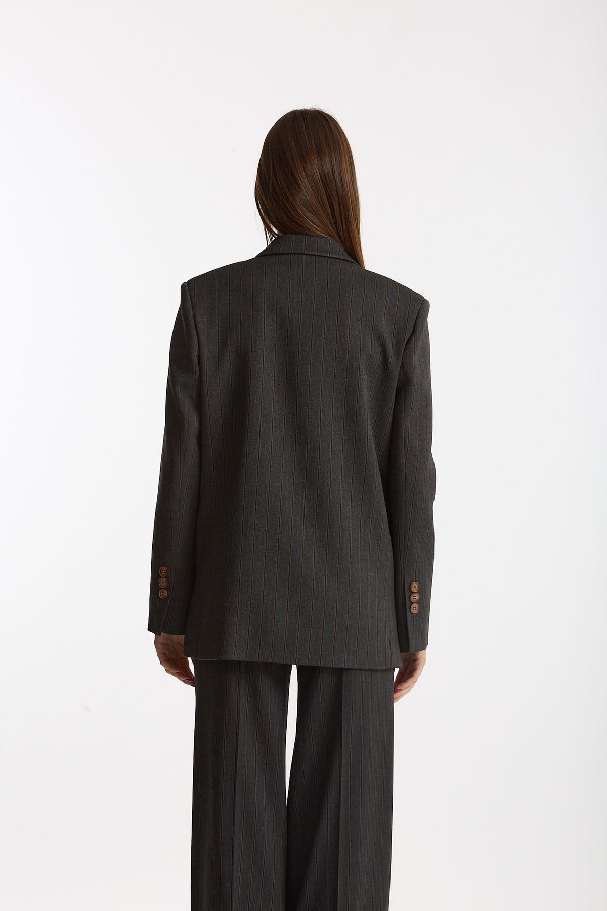 Giacca doppiopetto Gessato grigio antracite women ( p - s ) - 3