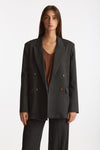 Giacca doppiopetto Gessato grigio antracite women ( p - s ) - 2