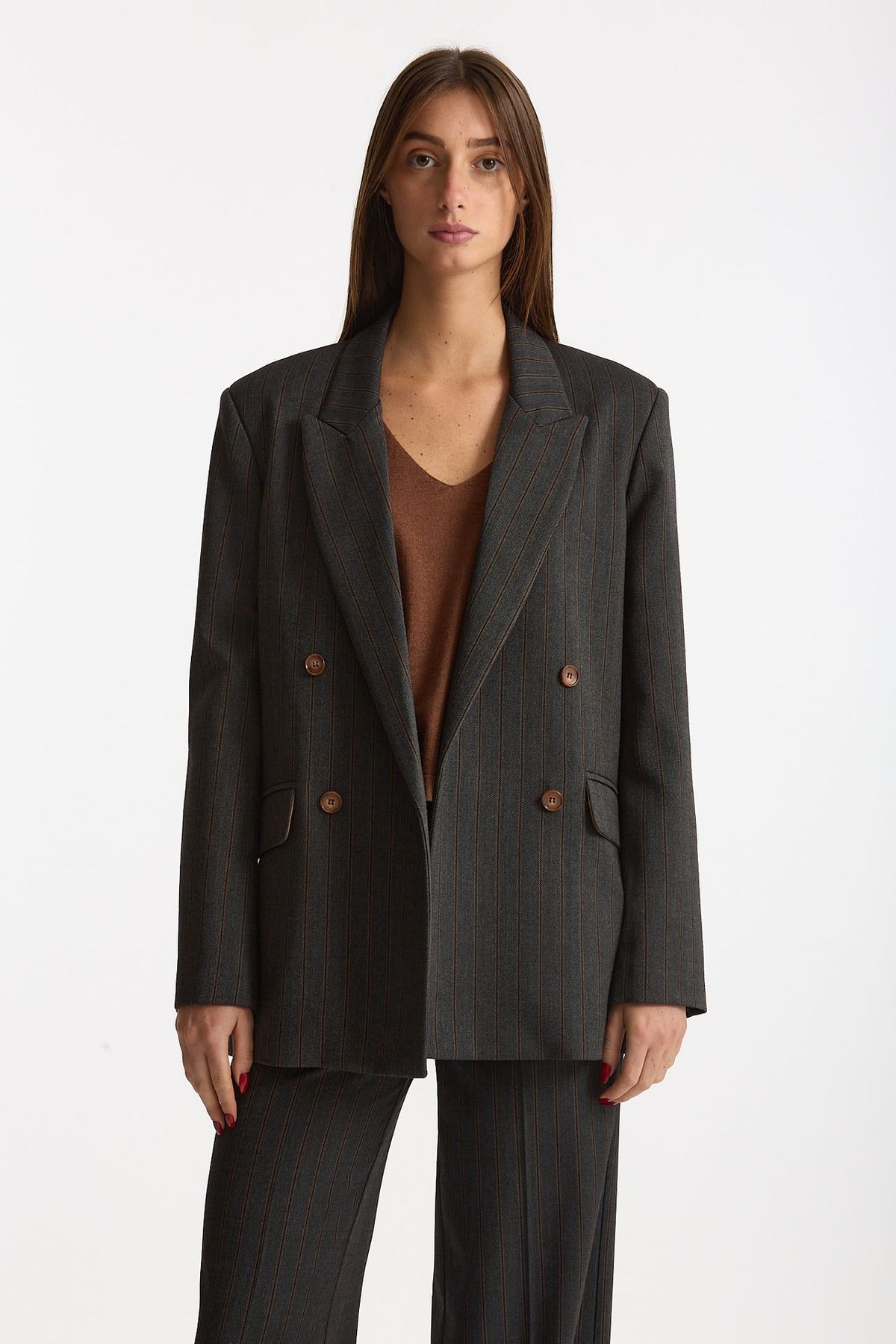 Giacca doppiopetto Gessato grigio antracite women ( p - s ) - 2