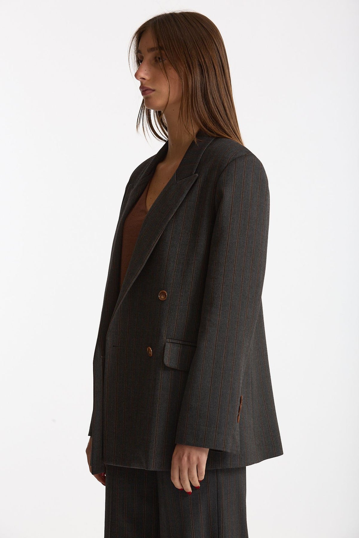 Giacca doppiopetto Gessato grigio antracite women ( p - s ) - 7