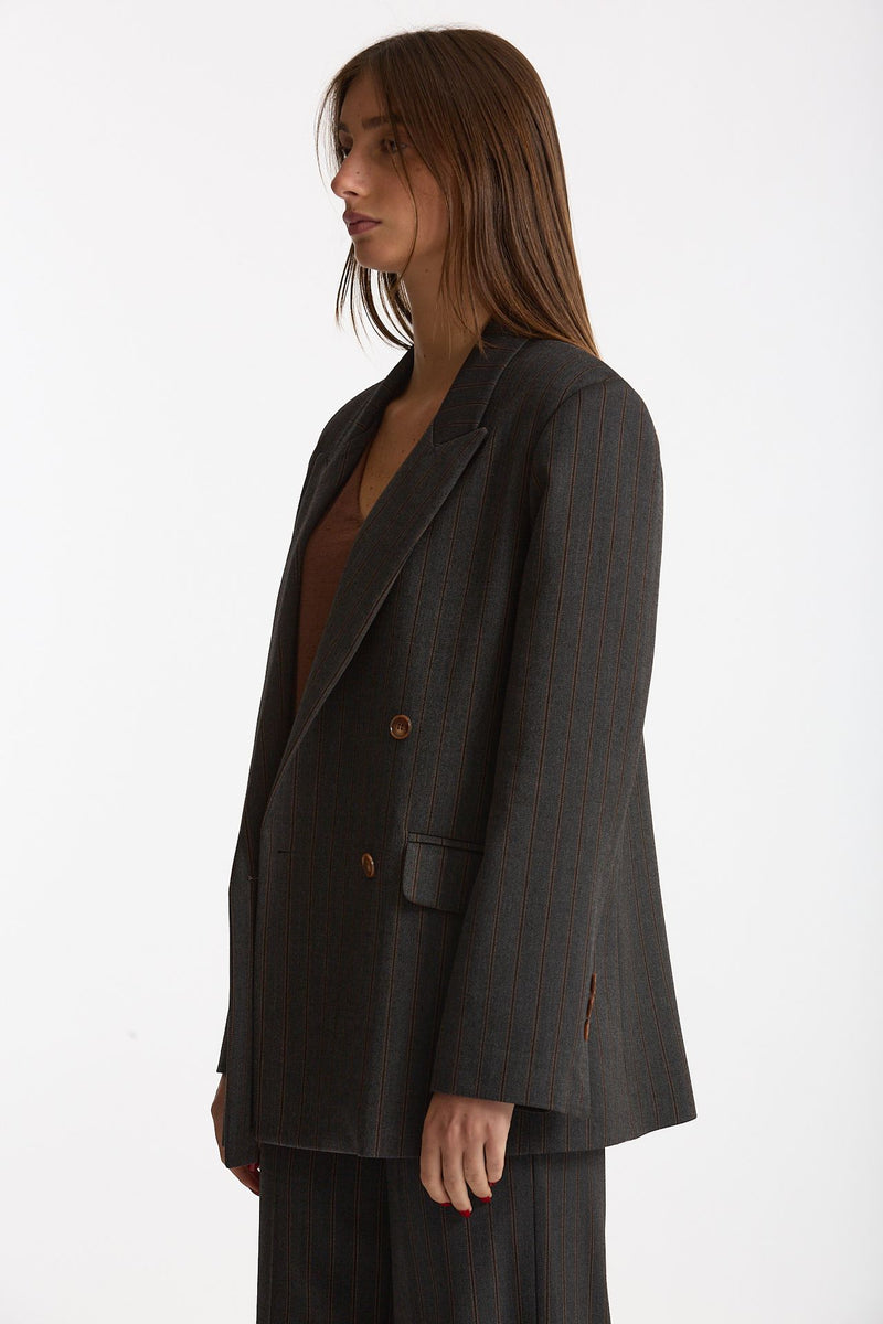 Giacca doppiopetto Gessato grigio antracite women ( p - s ) - 7