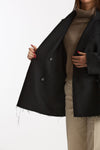 Caban over tessuto spigato antracite women ( p - s ) - 5