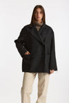 Caban over tessuto spigato antracite women ( p - s ) - 6