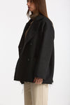Caban over tessuto spigato antracite women ( p - s ) - 2