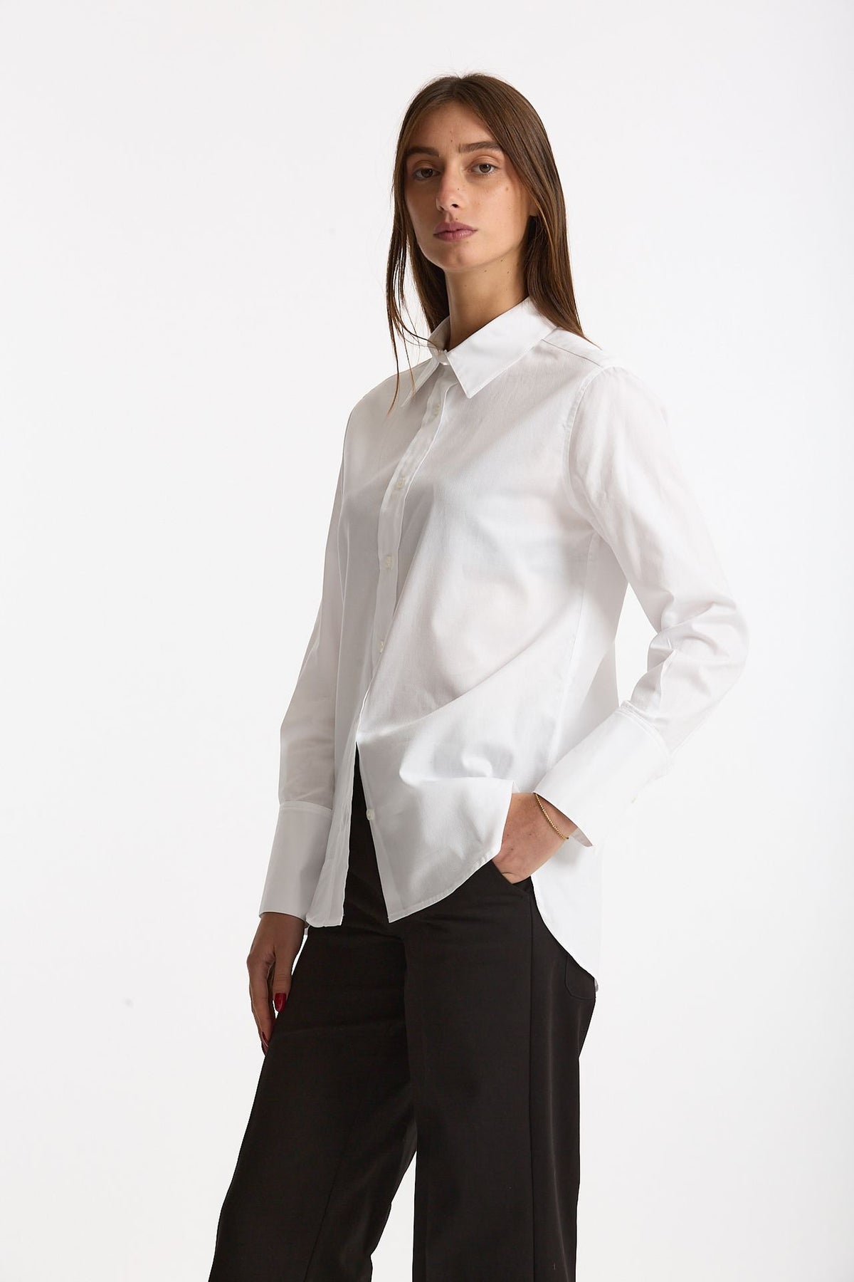 Camicia in cotone operato bianco women ( p - s ) - 1