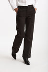 Pantalone vita alta in cotone nero women ( p - s ) - 3