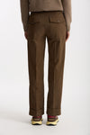 Pantalone vita alta in cotone fango women ( p - s ) - 4