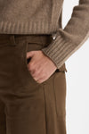 Pantalone vita alta in cotone fango women ( p - s ) - 5