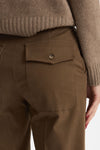 Pantalone vita alta in cotone fango women ( p - s ) - 6